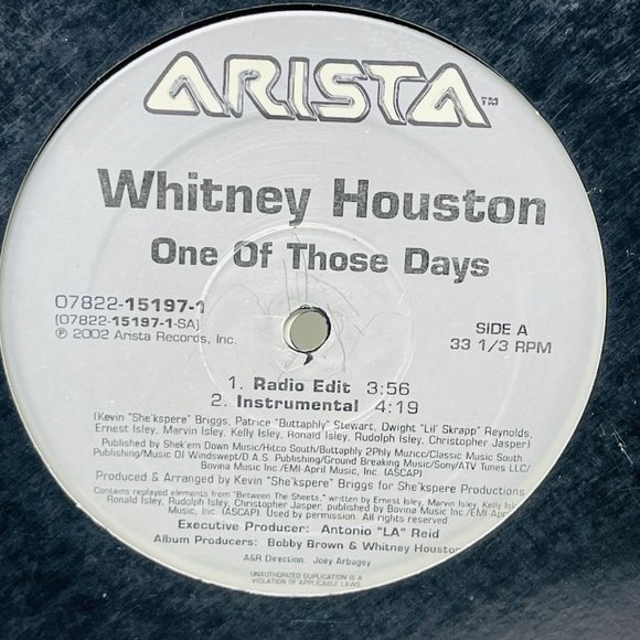 Whitney Houston One of Those Days Vinyl Album Record - Picture 2 of 7